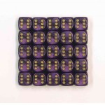 12mm Pearl Spot Dice - Pack of 25 Purple